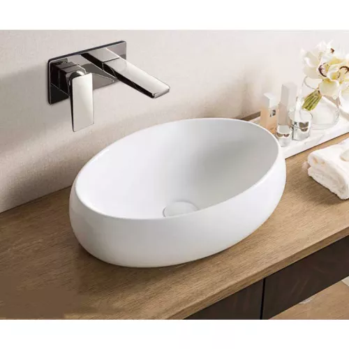 Раковина накладная овальная CeramaLux  9030, Выбрать размер: 48, изображение 4