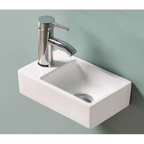 Умывальник прямоугольный CeramaLux 9048, Выбрать размер: 30, Ориентация: Правая, изображение 2