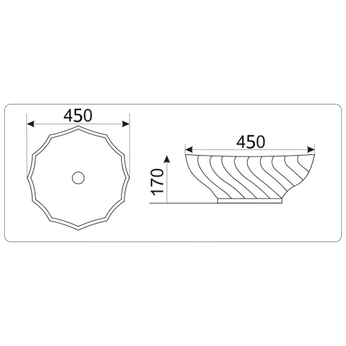 Раковина накладная круглая CeramaLux 9073, изображение 5