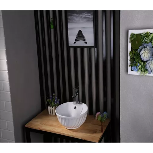 Раковина накладная круглая CeramaLux  9074, изображение 5