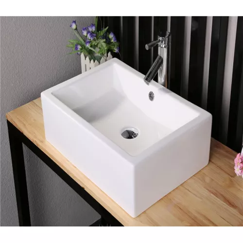 Раковина накладная,подвесная прямоугольная CeramaLux 9129, изображение 3