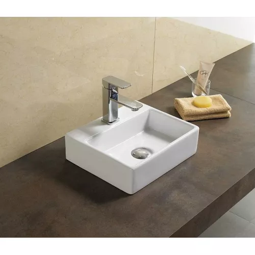 Раковина подвесная/накладная прямоугольная CeramaLux 9135, Выбрать размер: 33