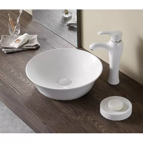 Раковина накладная круглая CeramaLux  9381, изображение 3