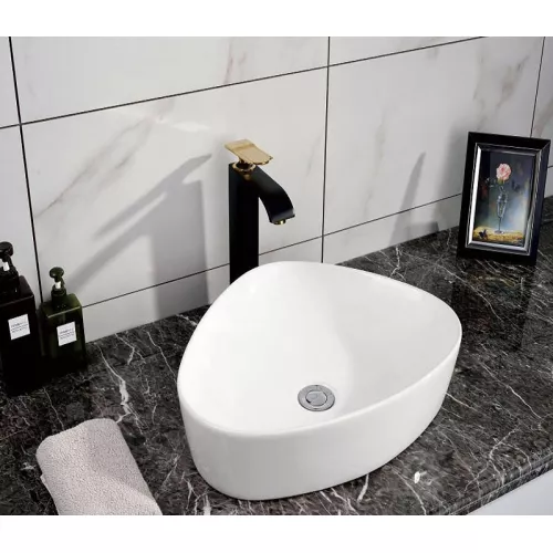 Раковина накладная нестандартная CeramaLux серия N  9386/9062/7472B, Выбрать размер: 50х40,5х10,6, изображение 2