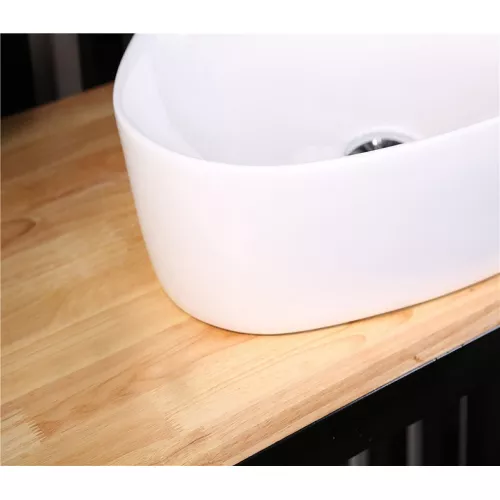 Раковина накладная нестандартная CeramaLux серия N  9386/9062/7472B, Выбрать размер: 50х40,5х10,6, изображение 3