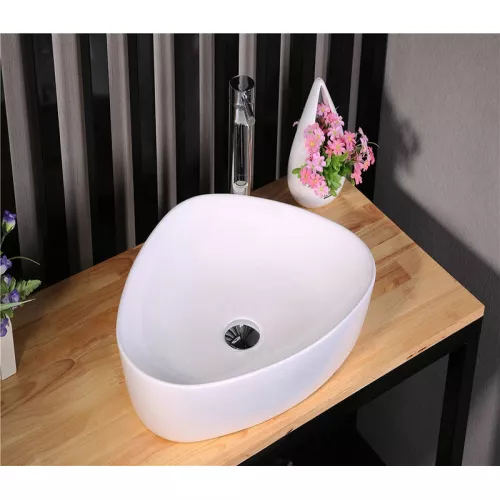 Раковина накладная нестандартная CeramaLux серия N  9386/9062/7472B, Выбрать размер: 50х40,5х10,6, изображение 4