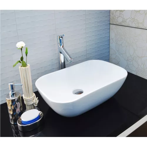 Раковина накладная прямоугольная CeramaLux 9447, изображение 2