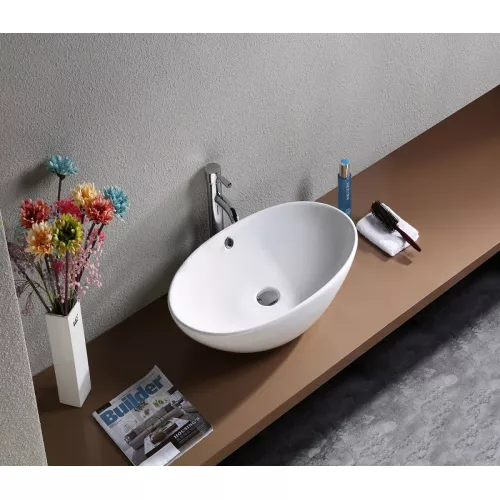 Умывальник овальный CeramaLux D1104, изображение 4