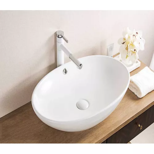 Умывальник овальный CeramaLux D1104, изображение 2