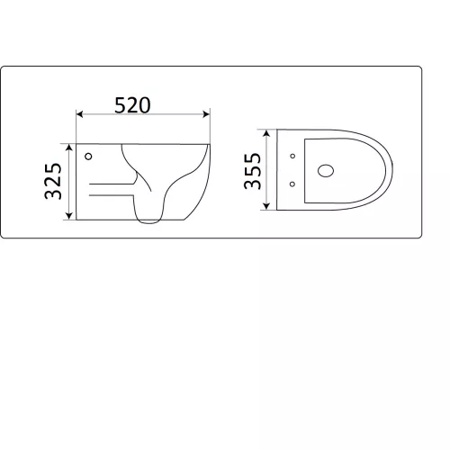 Унитаз подвесной CeramaLux 2196, Выбрать цвет: Черный глянцевый, изображение 2
