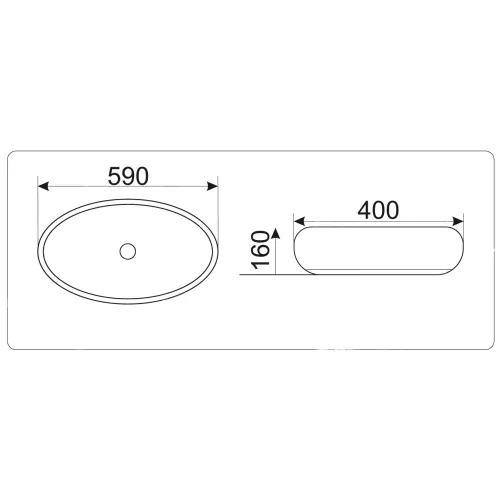 Раковина накладная овальная CeramaLux NC 262, Выбрать цвет: Серебро, изображение 2