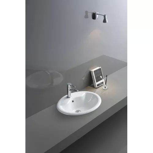 Раковина врезная овальная CeramaLux 316, изображение 2