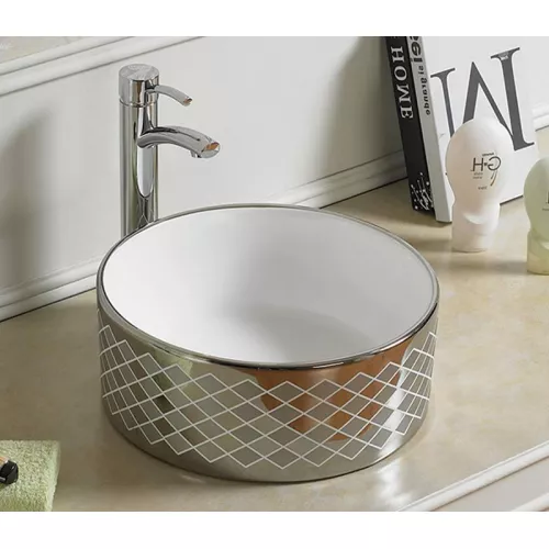 Раковина накладная круглая CeramaLux NC 7078ASP, изображение 2