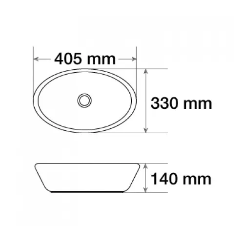 Раковина овальная накладная CeramaLux 7138, Выбрать цвет: Белый, изображение 4