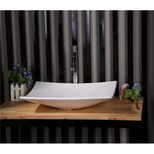 Раковина накладная прямоугольная CeramaLux 78123, Выбрать размер: 60, изображение 3