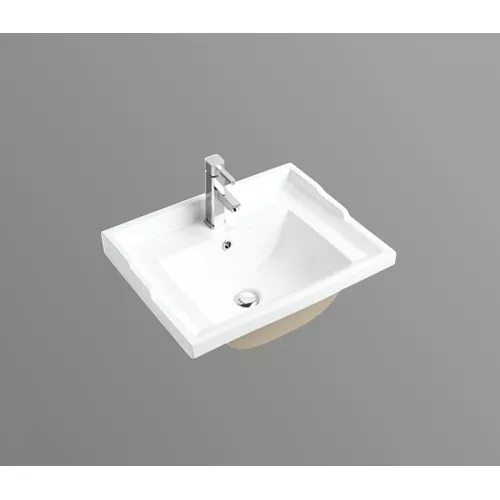 Раковина врезная прямоугольная CeramaLux NYJ840, Выбрать размер: 60, изображение 2