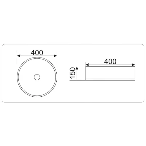 Раковина накладная круглая CeramaLux  9011, изображение 5