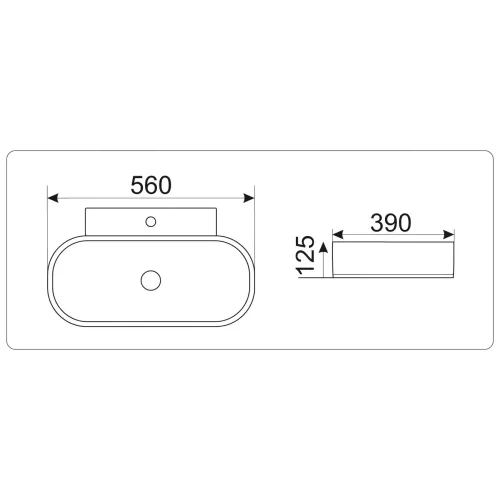 Раковина накладная овальная CeramaLux 9234, изображение 9