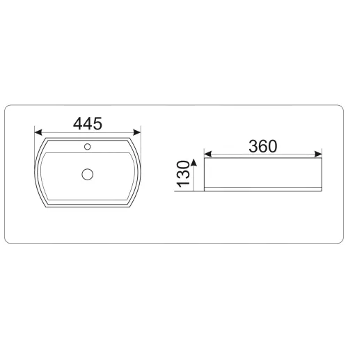 Раковина подвесная/накладная CeramaLux 9293, изображение 7
