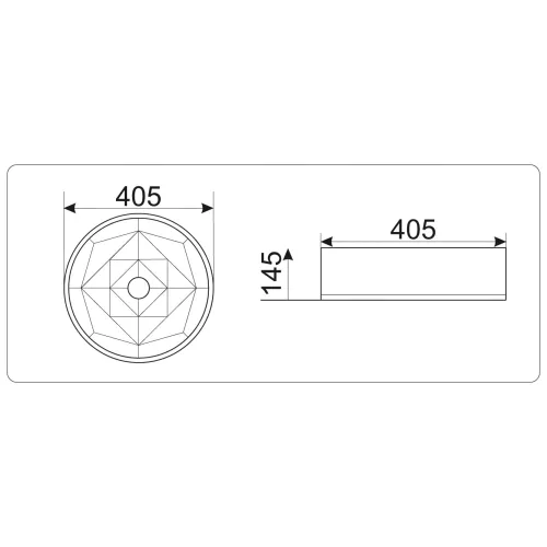 Раковина накладная круглая CeramaLux  9425, изображение 6