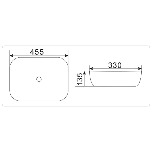 Раковина накладная прямоугольная CeramaLux LuxeLine D1333H021/D1333H025, Выбрать цвет: Золото, изображение 4