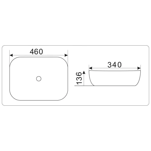 Раковина накладная прямоугольная CeramaLux LuxeLineD1333H132 золото, Выбрать цвет: Белый /медь, Монтаж: На столешницу, изображение 5