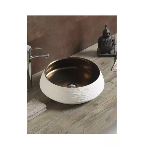 Раковина накладная круглая CeramaLux NC J2094, изображение 2