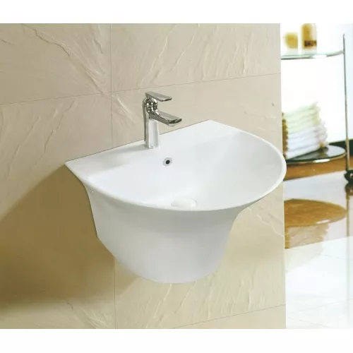 Умывальник подвесной полукруглый CeramaLux NB165, изображение 2