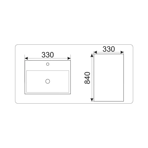 Раковина напольная квадратная  CeramaLux NB147, изображение 3