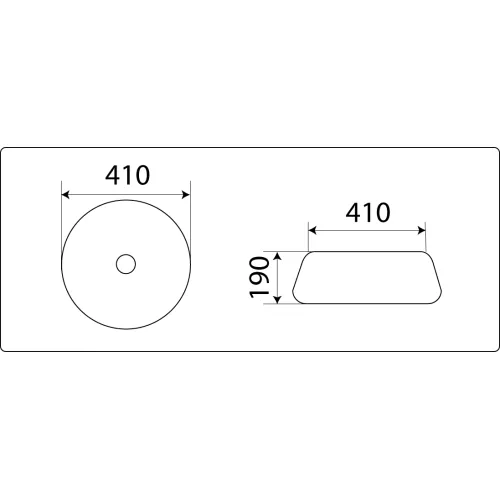 Раковина накладная круглая CeramaLux NC J2094, изображение 3