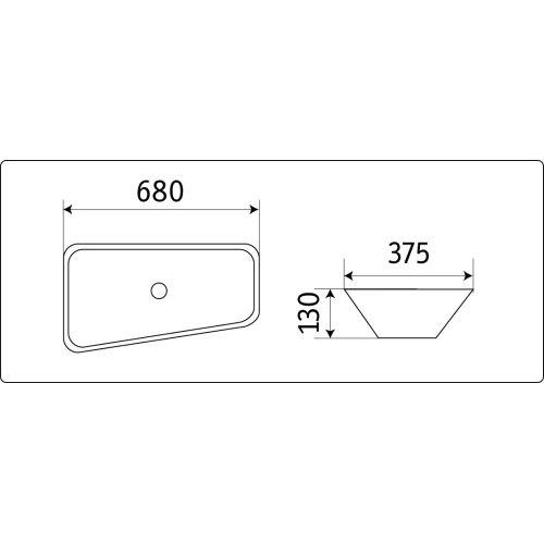 Раковина накладная нестандартная CeramaLux 78121, изображение 7