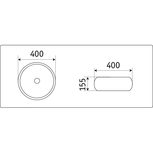 Раковина накладная круглая CeramaLux NC 78217, изображение 3
