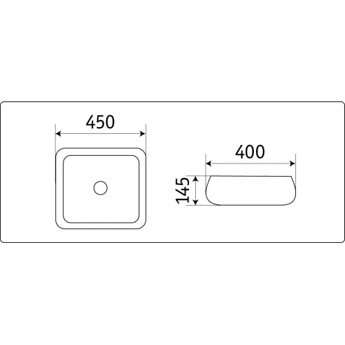 Раковина накладная прямоугольная CeramaLux NC C1068, 78321, Выбрать цвет: Золото, изображение 2