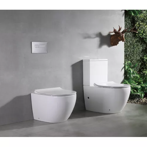 Унитаз напольный CeramaLux 2176, Выбрать цвет: Белый, изображение 6