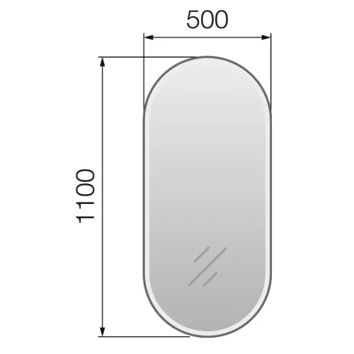 Зеркало 1 Marka  Lola 50 с подсветкой, изображение 5