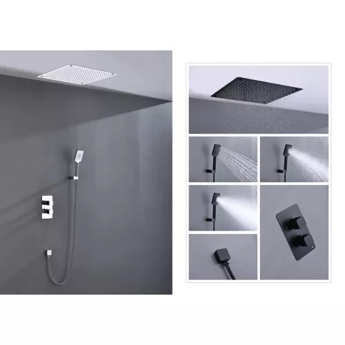 Душевая система встроенная с термостатом Timo Petruma SX-5029, Выбрать цвет: Хром, изображение 5