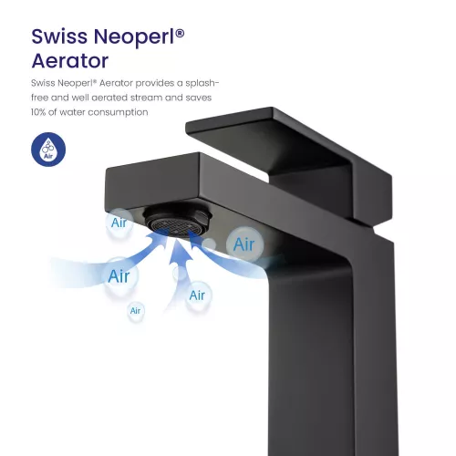 Смеситель для раковины Timo Selene 2061/03F, Выбрать цвет: Черный, изображение 3