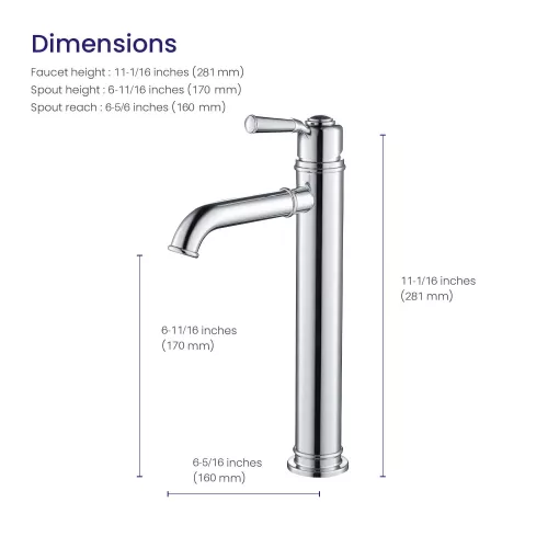 Смеситель для раковины-чаши Timo Arisa 5311/00F, Выбрать цвет: Хром, изображение 4