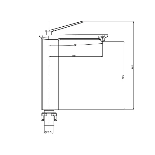 Смеситель для раковины-чаши Timo Halti 4111/00F, изображение 2