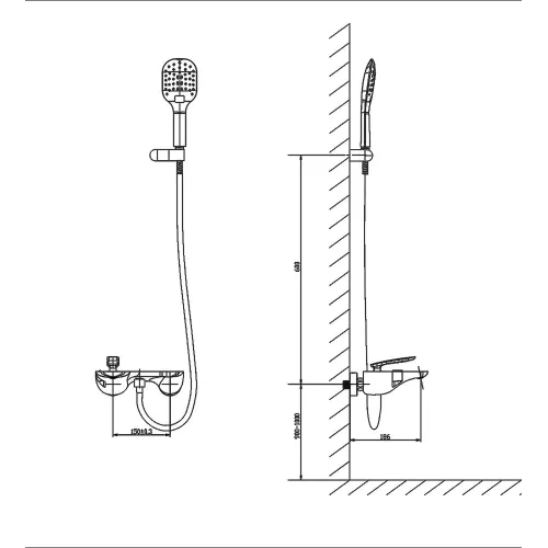 Смеситель для ванны с душем Timo Helmi 4014/00-16Y, изображение 3