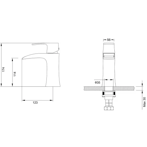 Смеситель каскадный  для раковины Timo Lumi 4261, изображение 5