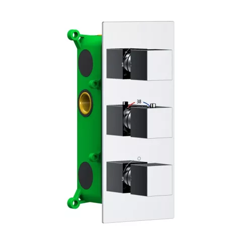 Душевая система встроенная с термостатом Timo Petruma SX-5039, Выбрать цвет: Хром, изображение 4