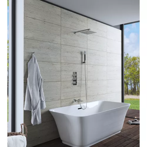 Душевая система встроенная с термостатом Timo Petruma SX-5049, Выбрать цвет: Хром, изображение 7