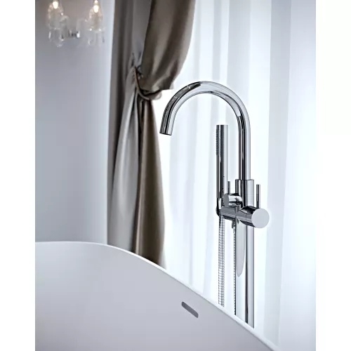 Смеситель напольный для ванны с душем Timo Saona 2310/00Y-CR, Выбрать цвет: Хром, изображение 3