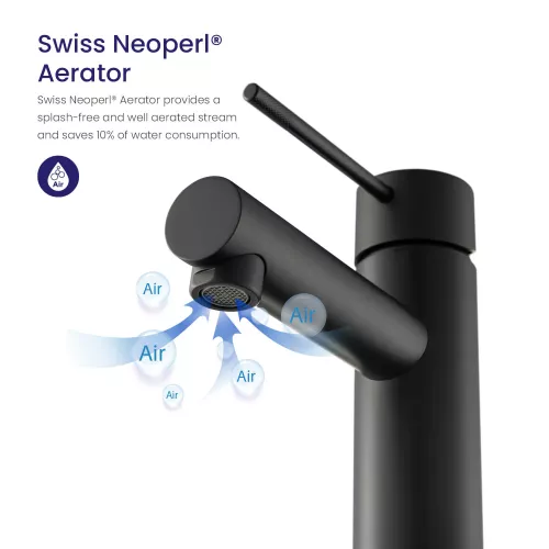 Смеситель для раковины Timo Saona 2361/03F, Выбрать цвет: Черный, изображение 3