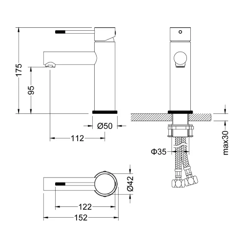 Смеситель для раковины Timo Saona 2361/00F, Выбрать цвет: Хром, изображение 8