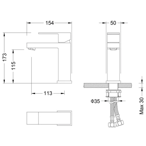 Смеситель для раковины Timo Selene 2061/17F, Выбрать цвет: Золото, изображение 11