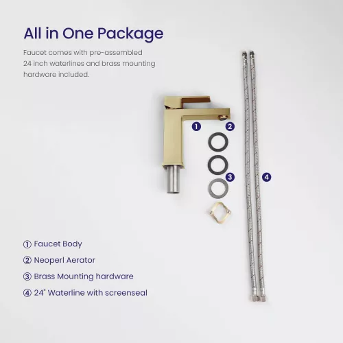 Смеситель для раковины Timo Selene 2061/17F, Выбрать цвет: Золото, изображение 10