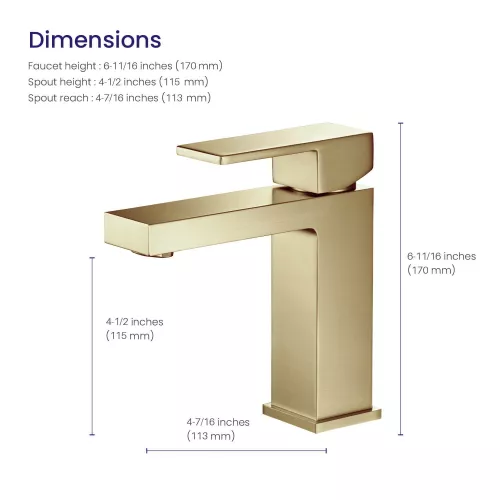 Смеситель для раковины Timo Selene 2061/17F, Выбрать цвет: Золото, изображение 8