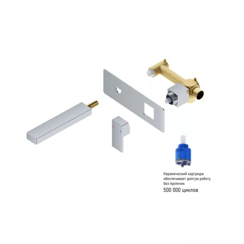 Смеситель для раковины встроенный Timo Selene 2071/00SM, Выбрать цвет: Хром, изображение 3